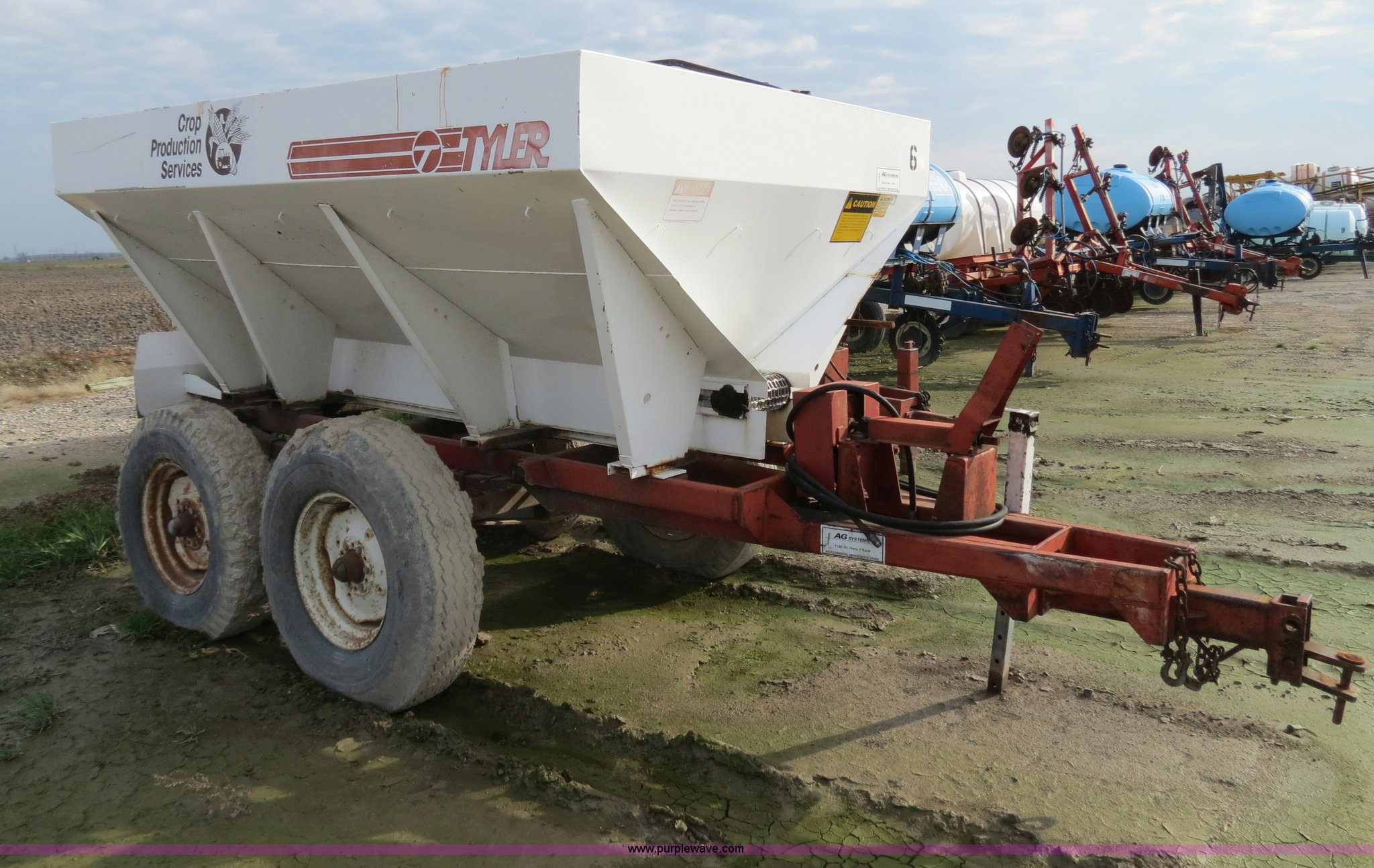 Tyler AG500 dry fertilizer spreader in Munger, MI Item B4815 sold