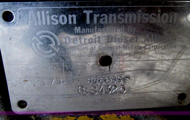 image for item E5225 Allison MT643 transmission