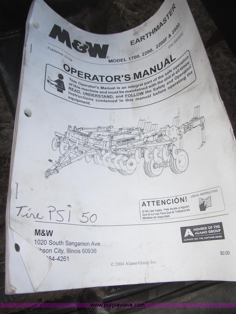 image for item F7202 2007 M&W Earthmaster 22' disk ripper
