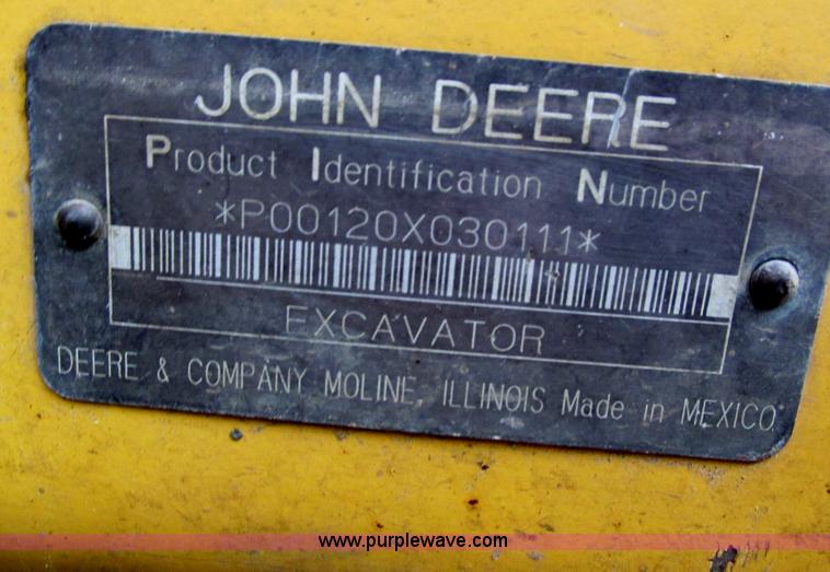 image for item I4212 1998 John Deere 120 excavator