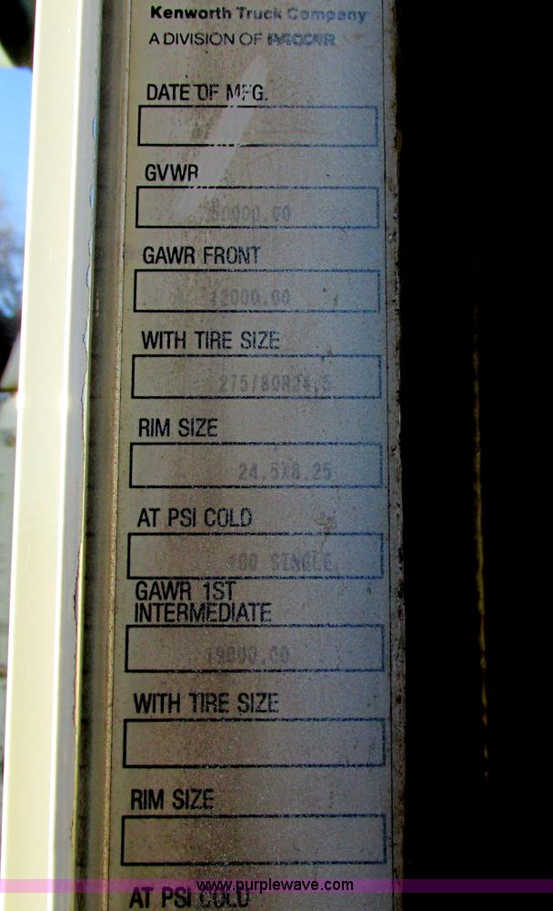 image for item I4214 1996 Kenworth T600 tri axle semi truck