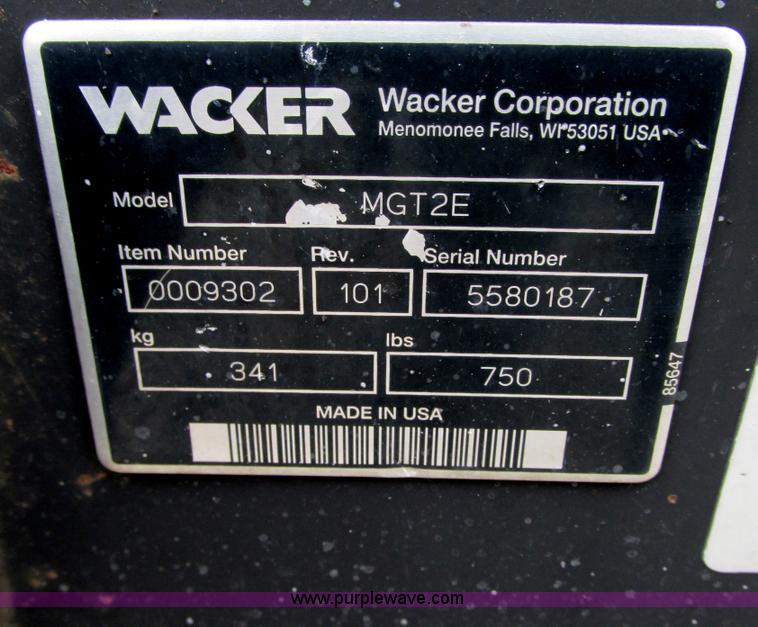 image for item G9222 2005 Wacker G50 generator