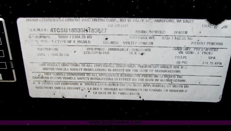 image for item G9222 2005 Wacker G50 generator