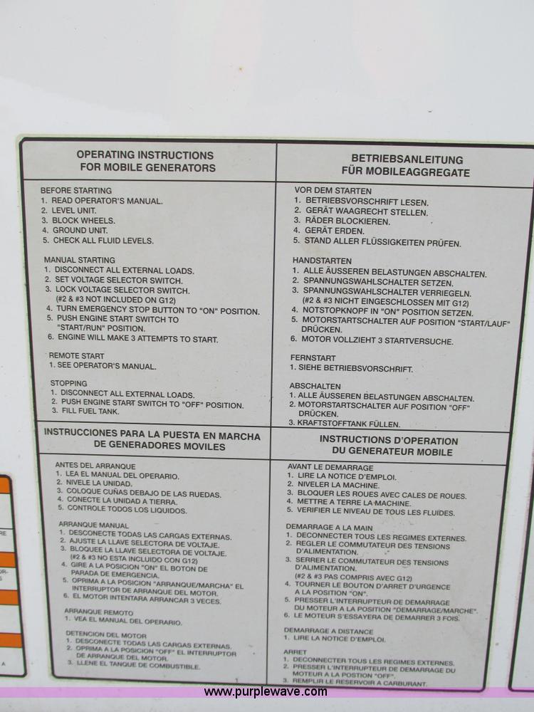 image for item G9222 2005 Wacker G50 generator