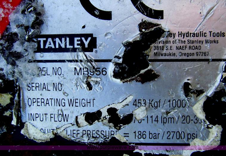 image for item G9668 2006 Stanley MB956 hydraulic breaker