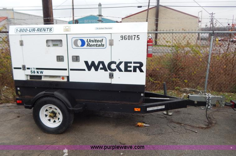 image for item H3914 2007 Wacker G70 generator