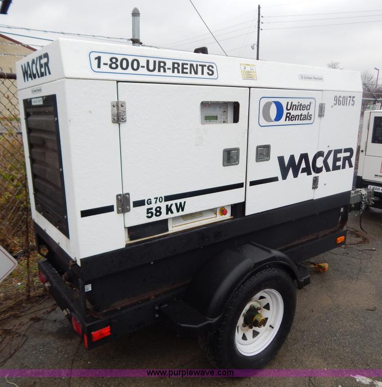 image for item H3914 2007 Wacker G70 generator