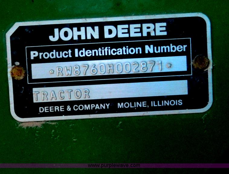 image for item D6072 1990 John Deere 8760 4WD tractor