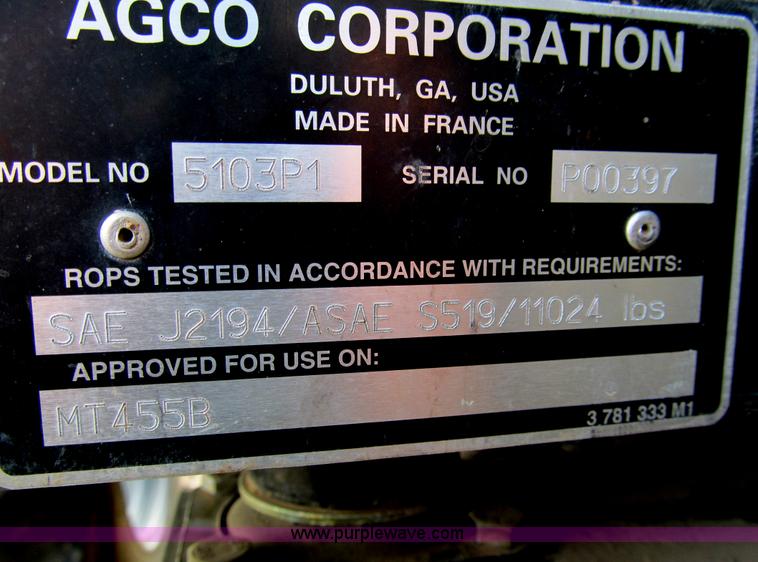 image for item G9727 2004 Caterpillar Challenger MT455B tractor