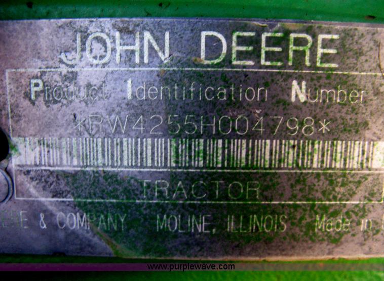 image for item H4341 1990 John Deere 4255 tractor
