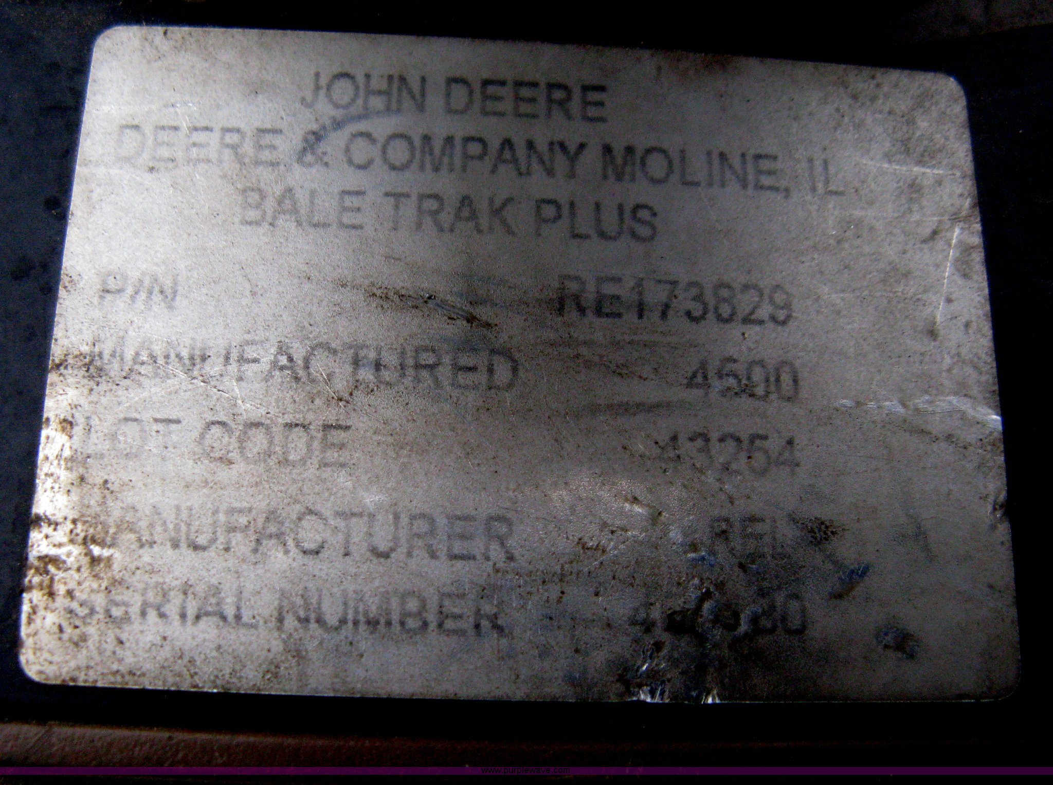 John Deere Bale Trak Plus round bale monitor in Kinsley, KS Item