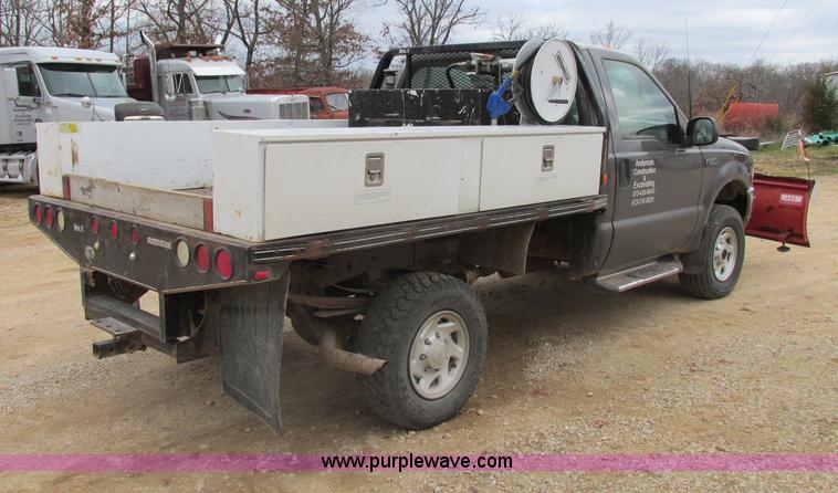 image for item F5454 2002 Ford F350 Super Duty XL flatbed truck