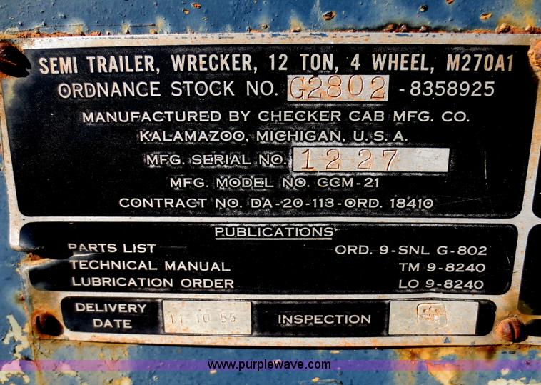 image for item F8049 1978 Checker Cab CCM-21 flatbed trailer