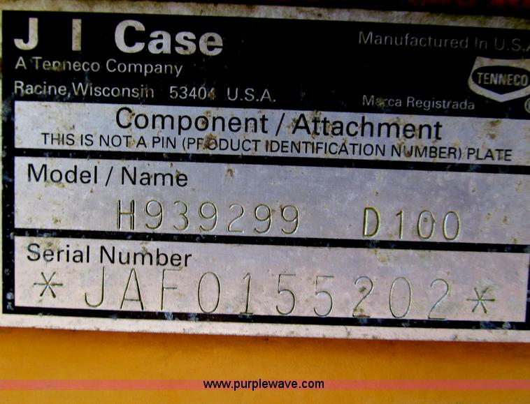 image for item G9383 Case D100SSL backhoe attachment