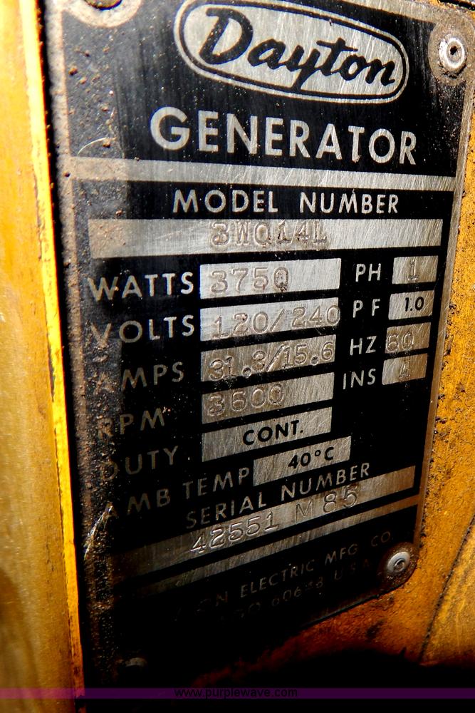 image for item H3936 Dayton Professional Industrial 3W014L power plant