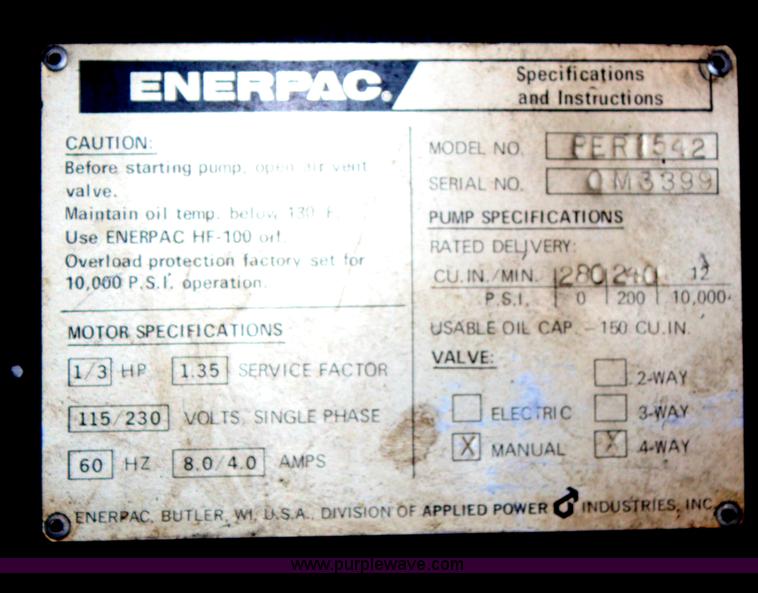 image for item H7870 Interpac hydraulic press