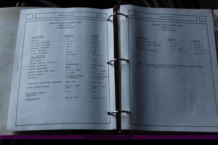 image for item H7889 Mark Industries Mark Lift 40I boom lift