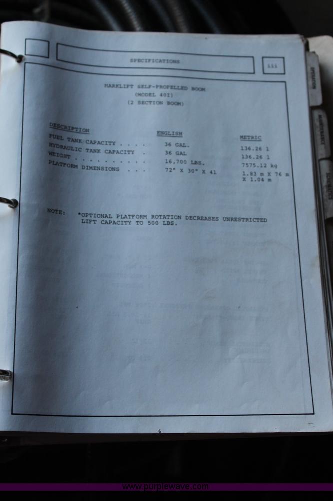 image for item H7889 Mark Industries Mark Lift 40I boom lift