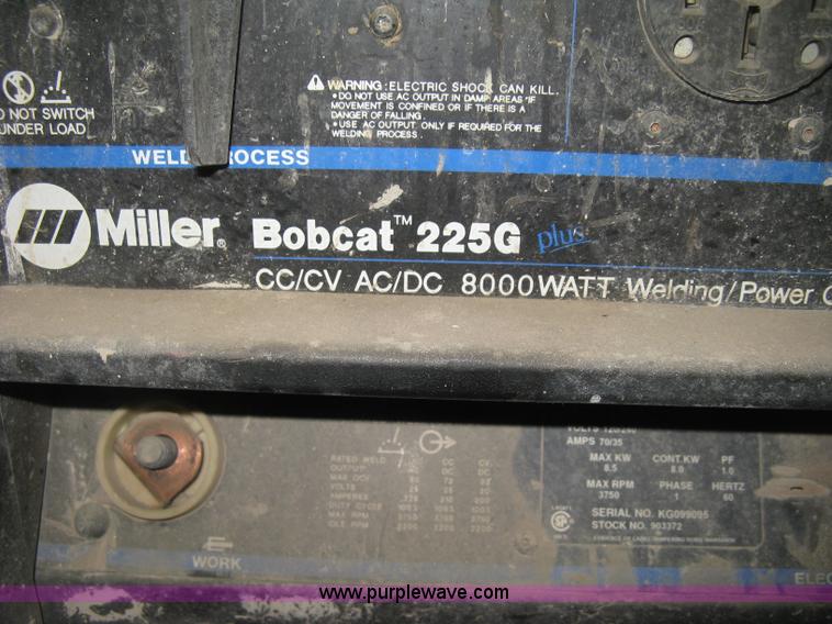 image for item AX9565 Miller Bobcat 225G welder/generator