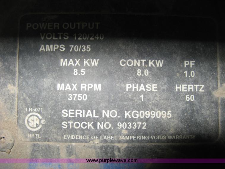 image for item AX9565 Miller Bobcat 225G welder/generator