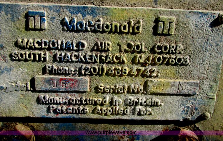 image for item F5399 MacDonald Air Tools walk-behind air tile breaker