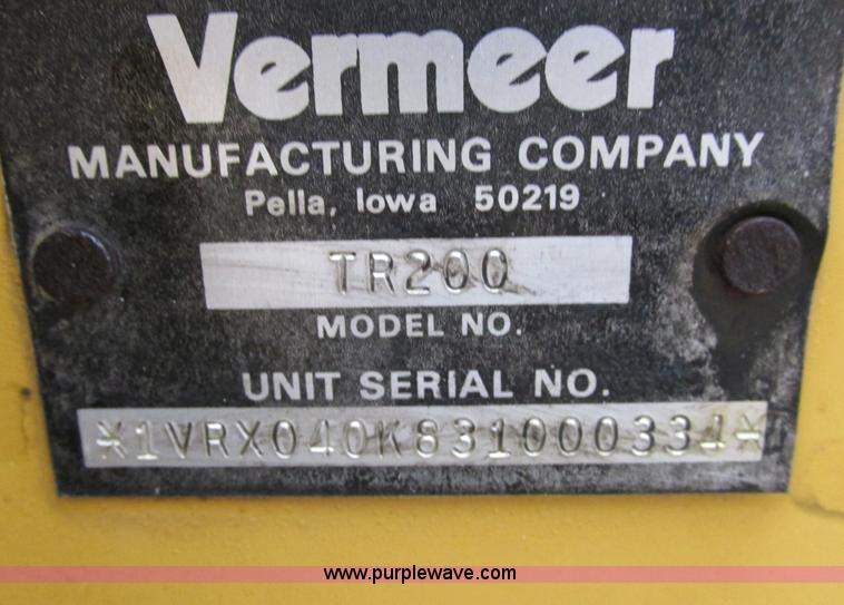 image for item F5456 Vermeer RT200 trencher