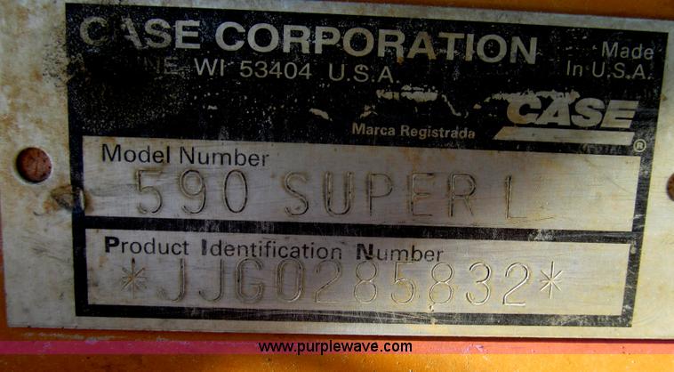 image for item G2185 2001 Case 590 Super L backhoe