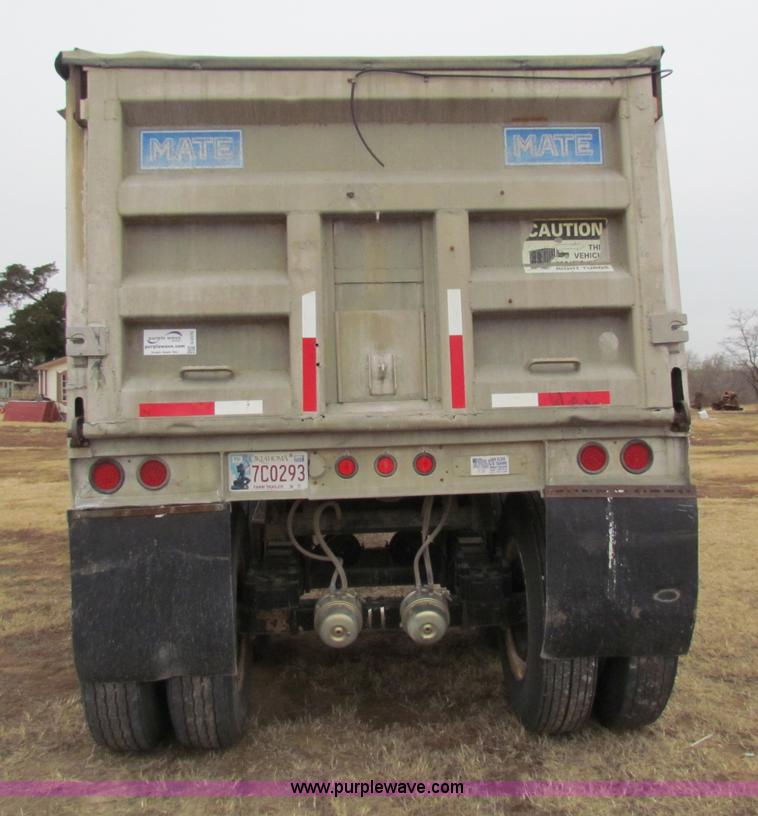 image for item G4376 1980 shop built 28' aluminum barrel end dump trailer