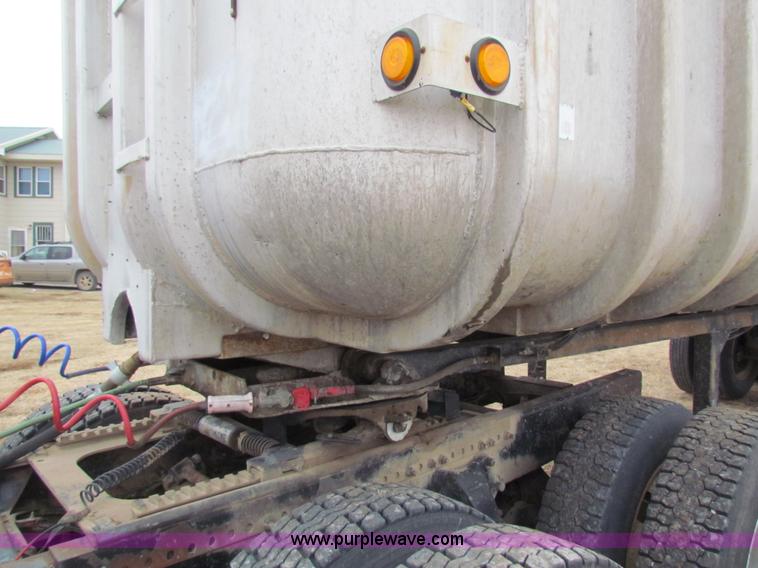 image for item G4376 1980 shop built 28' aluminum barrel end dump trailer