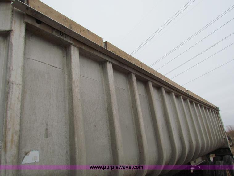 image for item G4376 1980 shop built 28' aluminum barrel end dump trailer