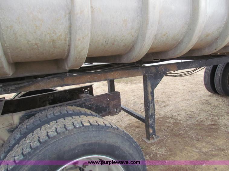 image for item G4376 1980 shop built 28' aluminum barrel end dump trailer