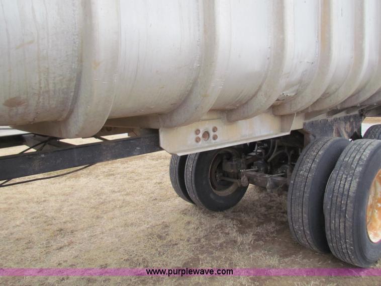 image for item G4376 1980 shop built 28' aluminum barrel end dump trailer