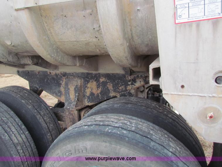 image for item G4376 1980 shop built 28' aluminum barrel end dump trailer