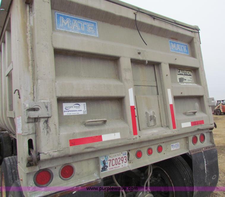 image for item G4376 1980 shop built 28' aluminum barrel end dump trailer