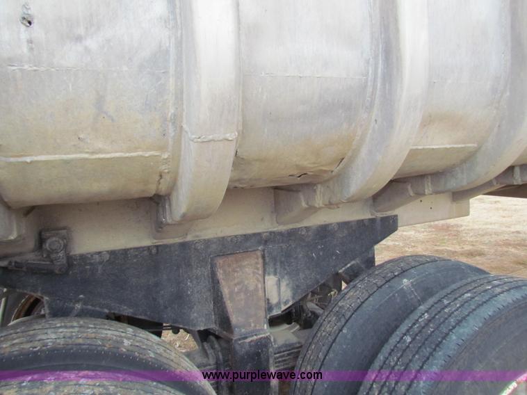 image for item G4376 1980 shop built 28' aluminum barrel end dump trailer