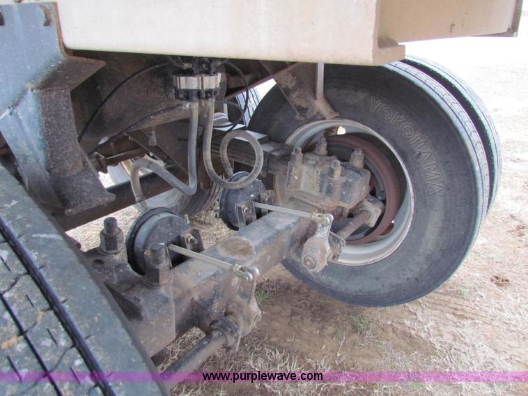 image for item G4376 1980 shop built 28' aluminum barrel end dump trailer