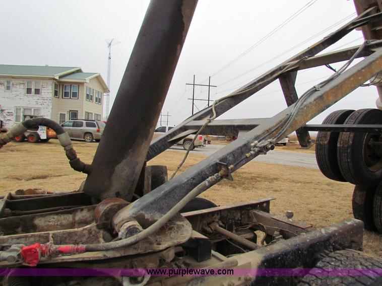 image for item G4376 1980 shop built 28' aluminum barrel end dump trailer