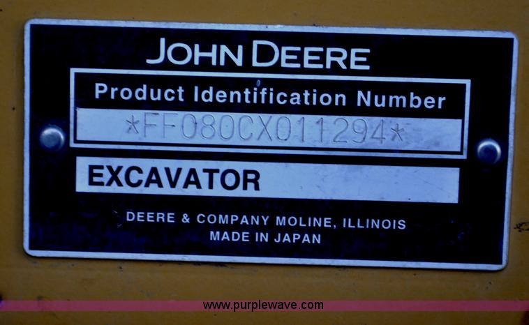 image for item G6204 2004 John Deere 80C excavator