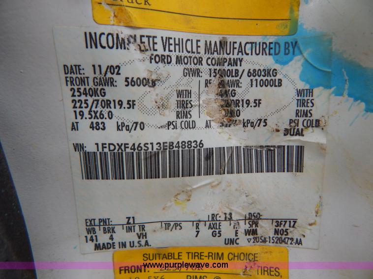 image for item H3945 2003 Ford F450 dump bed truck