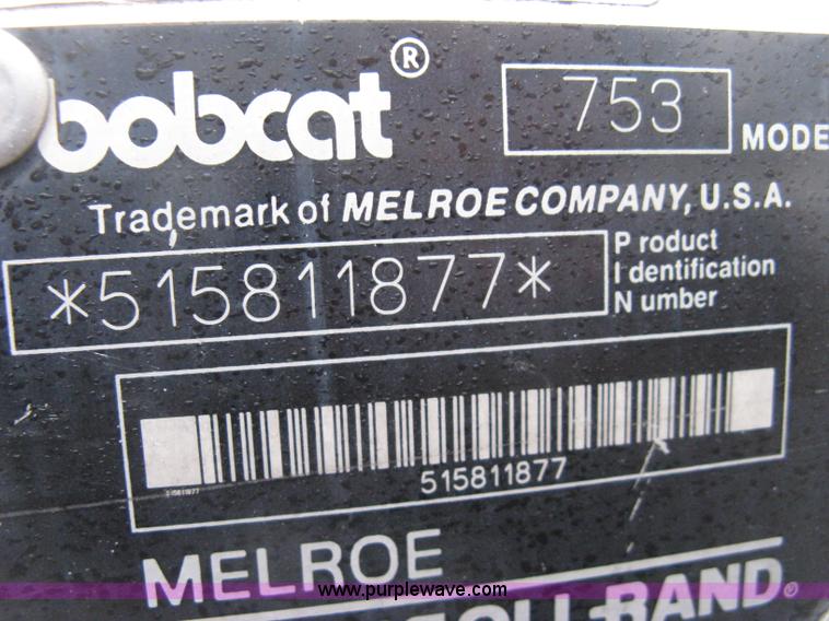 image for item H4408 1997 Bobcat 753 skid steer