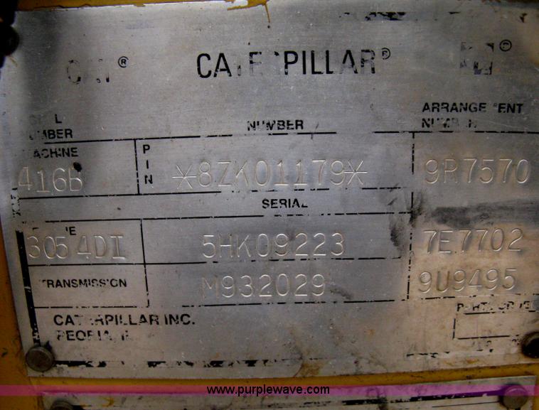 image for item H4412 1994 Caterpillar 416B backhoe