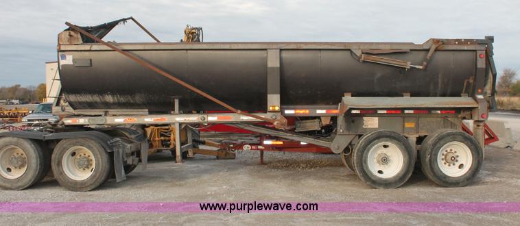 image for item H8416 1998 Travis barrel end dump trailer