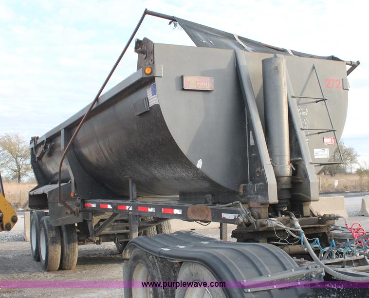image for item H8416 1998 Travis barrel end dump trailer