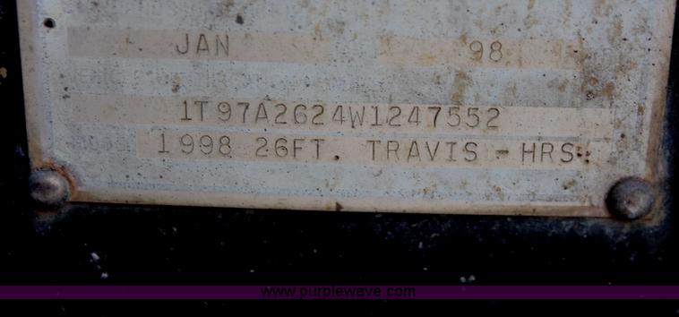 image for item H8416 1998 Travis barrel end dump trailer