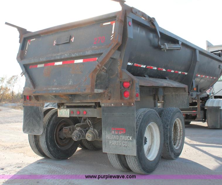 image for item H8418 1998 Travis barrel end dump trailer