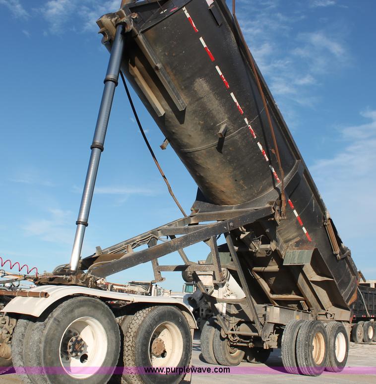 image for item H8418 1998 Travis barrel end dump trailer