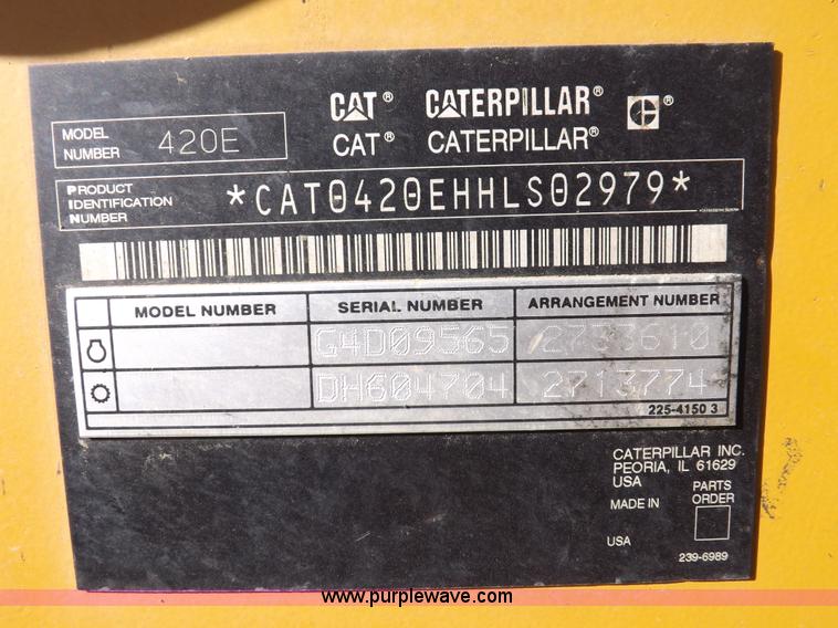 image for item I8255 2007 Caterpillar 420E backhoe