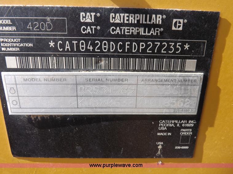 image for item I8256 2006 Caterpillar 420D backhoe