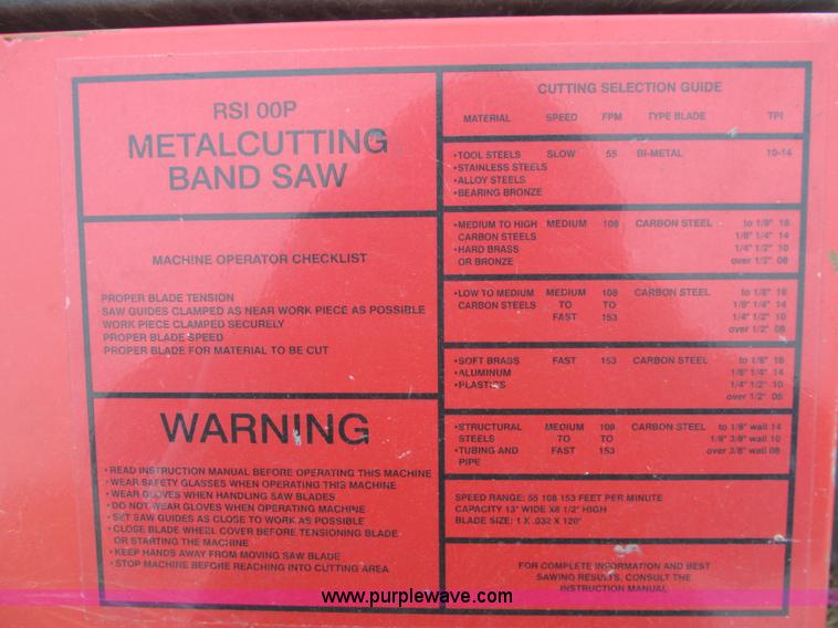 image for item AR9065 Ramco RS100P band saw