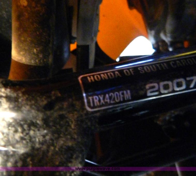 image for item AZ9106 2007 Honda TRX420FM Rancher ATV